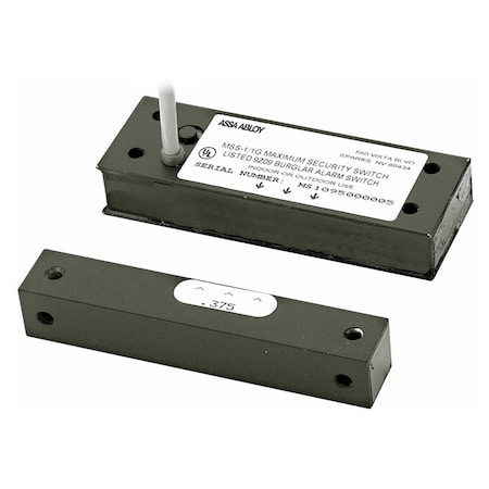 Securitron Mag Lock, High Security Switch, Black, 12/24 VDC MSS-1